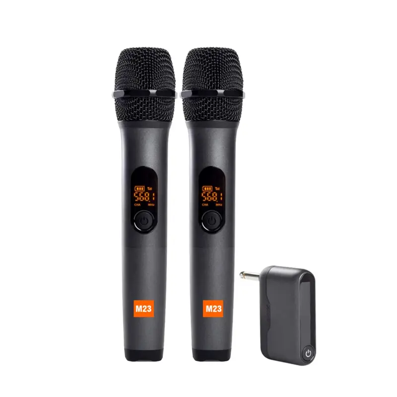 Kit 2 microphones sans fil avec récepteur audio jack - Kf se e dde e a ec f e be z - Mon Univers Tech